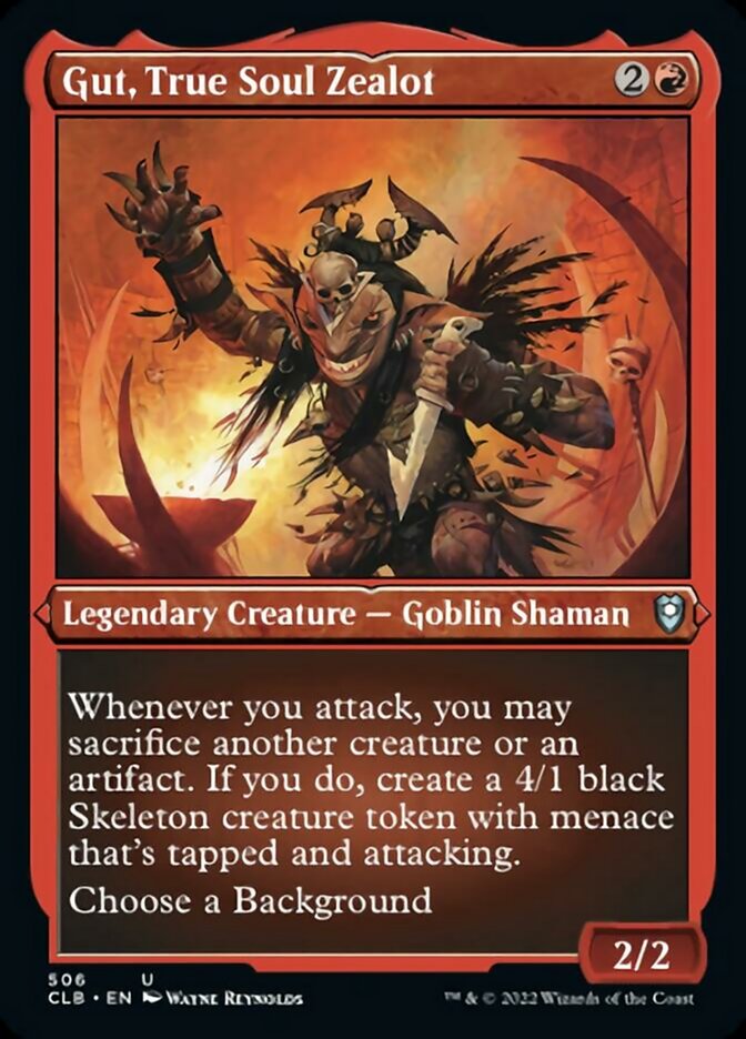 Gut, True Soul Zealot (Foil Etched) [Commander Legends: Battle for Baldur's Gate] - Destination Retro