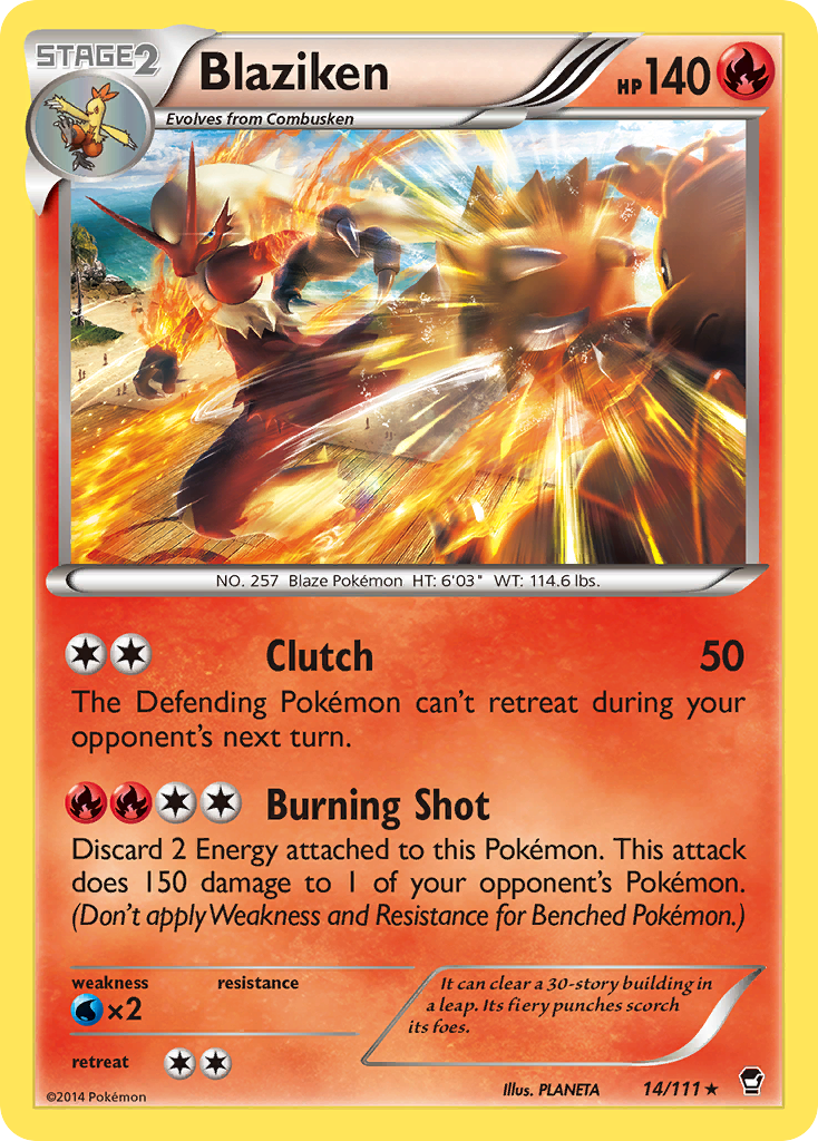 Blaziken (14/111) [XY: Furious Fists] - Destination Retro