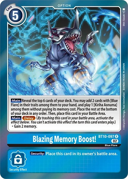 Blazing Memory Boost! [BT10-097] [Revision Pack Cards] - Destination Retro