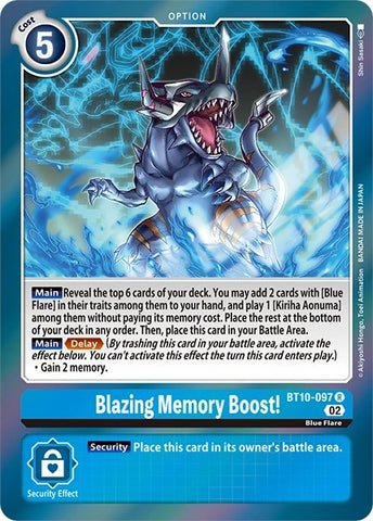 Blazing Memory Boost! [BT10-097] [Revision Pack Cards] - Destination Retro