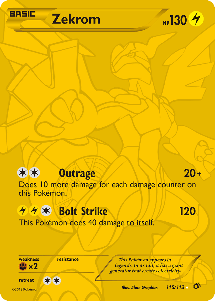 Zekrom (115/113) [Black & White: Legendary Treasures] - Destination Retro