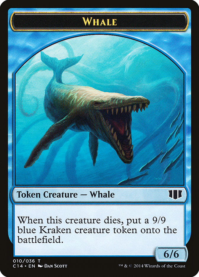 Whale // Zombie (011/036) Double-sided Token [Commander 2014 Tokens] - Destination Retro