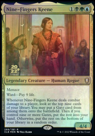 Nine-Fingers Keene [Commander Legends: Battle for Baldur's Gate Prerelease Promos] - Destination Retro