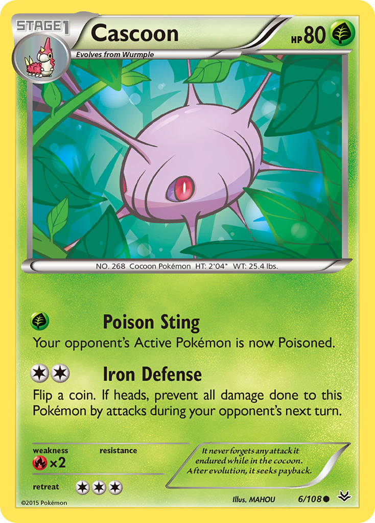 Cascoon (6/108) [XY: Roaring Skies] - Destination Retro