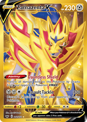 Zamazenta V (212/202) [Sword & Shield: Base Set] - Destination Retro