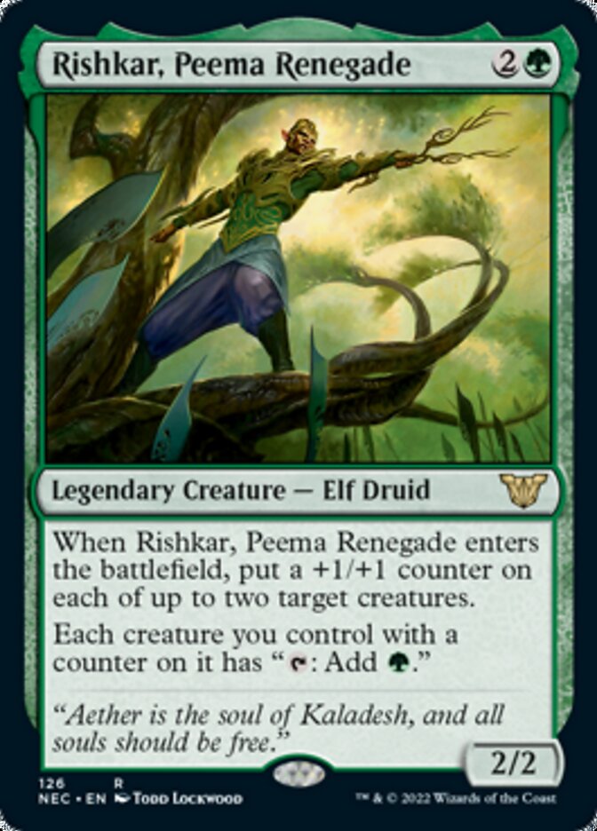Rishkar, Peema Renegade [Kamigawa: Neon Dynasty Commander] - Destination Retro