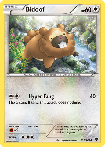 Bidoof (106/146) [XY: Base Set] - Destination Retro