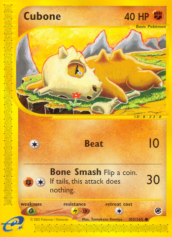 Cubone (103/165) [Expedition: Base Set] - Destination Retro