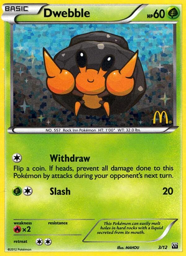 Dwebble (3/12) [Mcdonald's Promos: 2012 Collection] - Destination Retro
