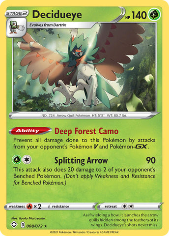 Decidueye (8/72) [Sword & Shield: Shining Fates] - Destination Retro