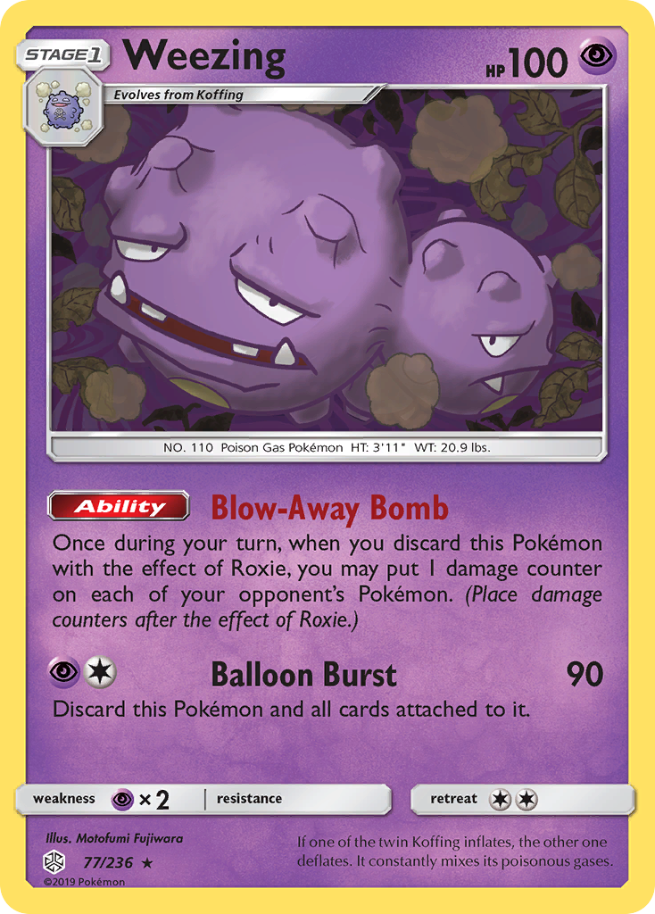Weezing (77/236) [Sun & Moon: Cosmic Eclipse] - Destination Retro
