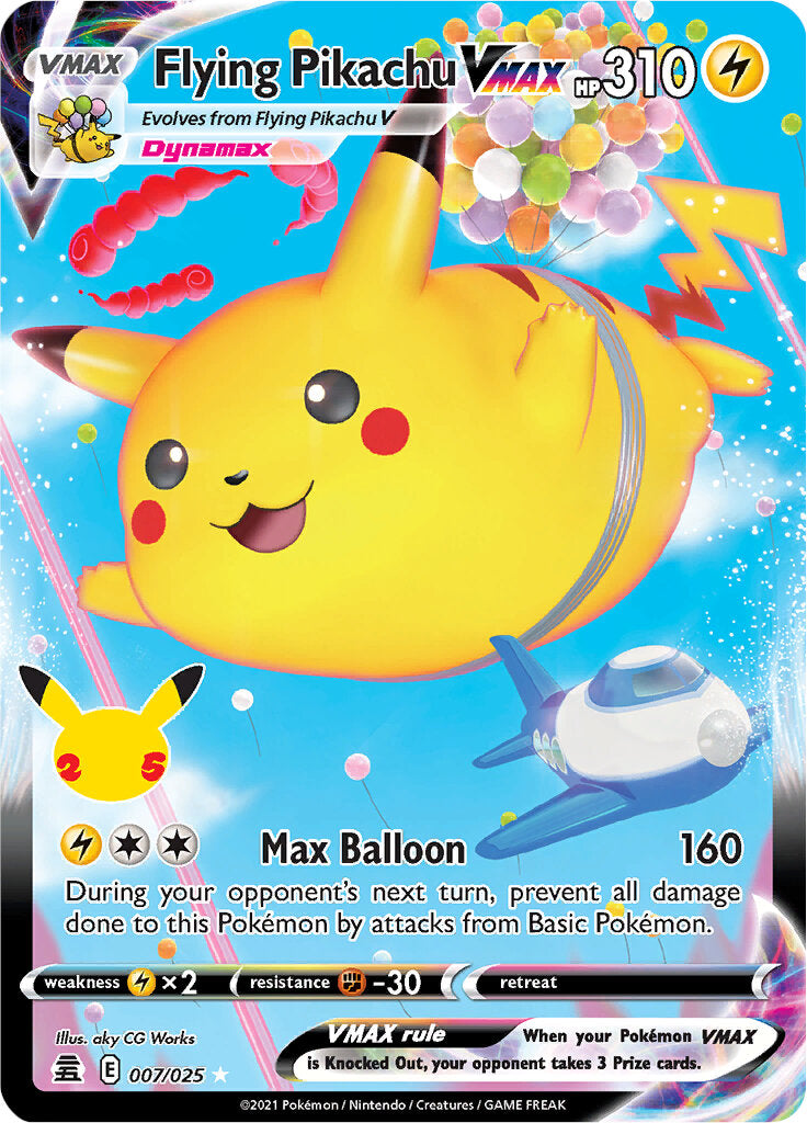 Flying Pikachu VMAX (007/025) [Celebrations: 25th Anniversary] - Destination Retro