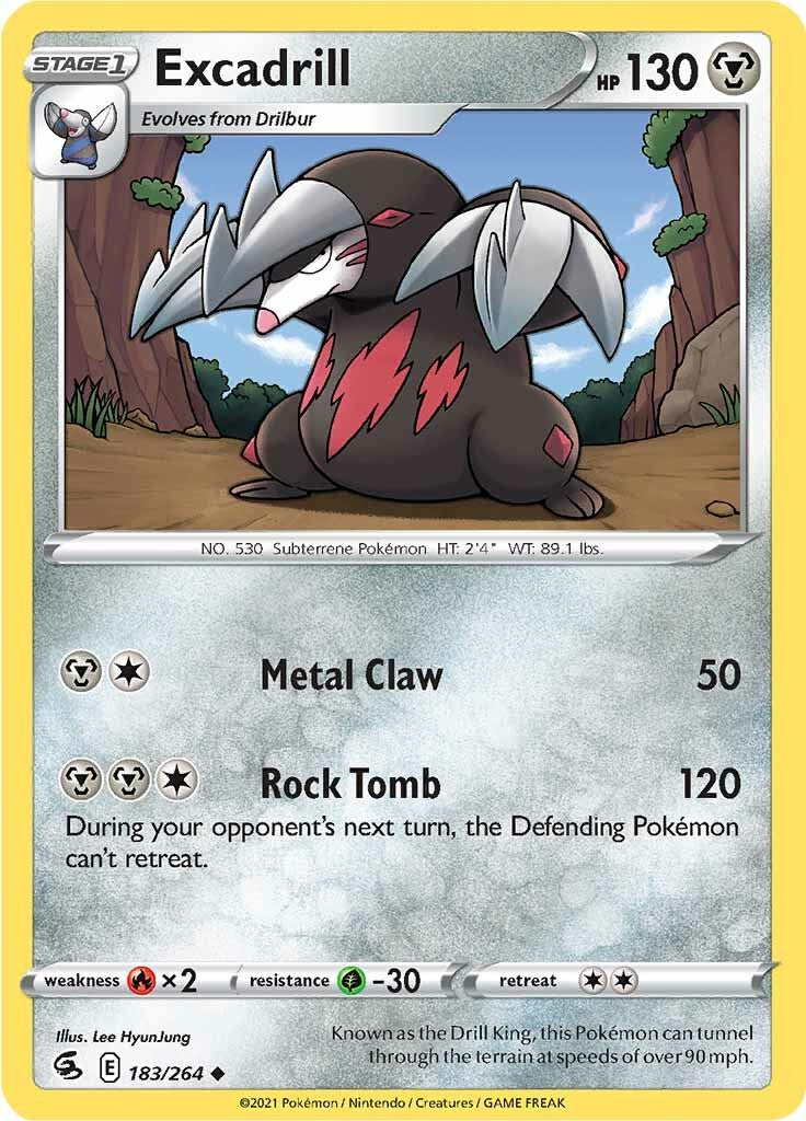 Excadrill (183/264) [Sword & Shield: Fusion Strike] - Destination Retro