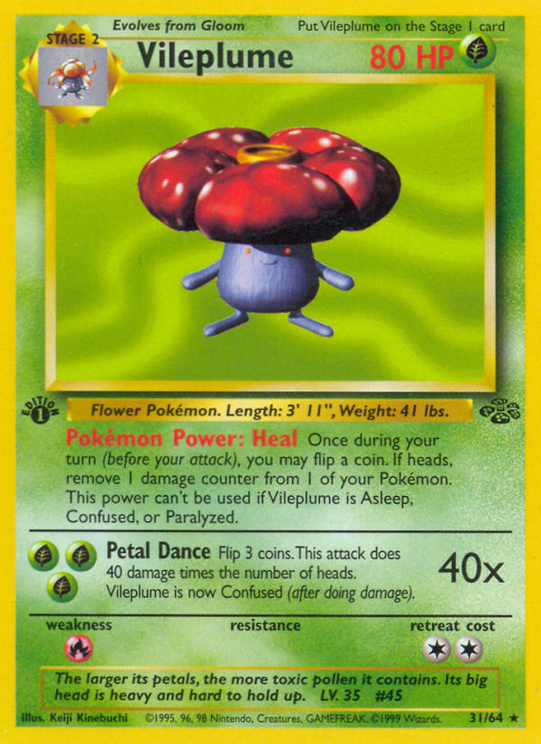 Vileplume (31/64) [Jungle 1st Edition] - Destination Retro