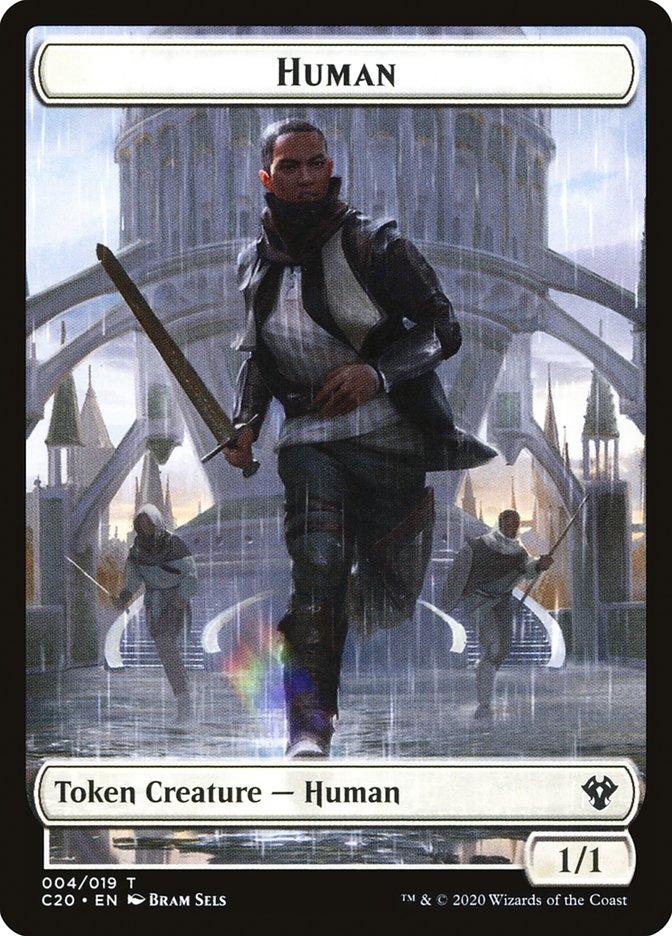 Human // Treasure Double-sided Token [Commander 2020 Tokens] - Destination Retro