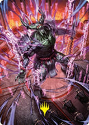 Hidetsugu, Devouring Chaos Art Card (Gold-Stamped Signature) [Kamigawa: Neon Dynasty Art Series] - Destination Retro