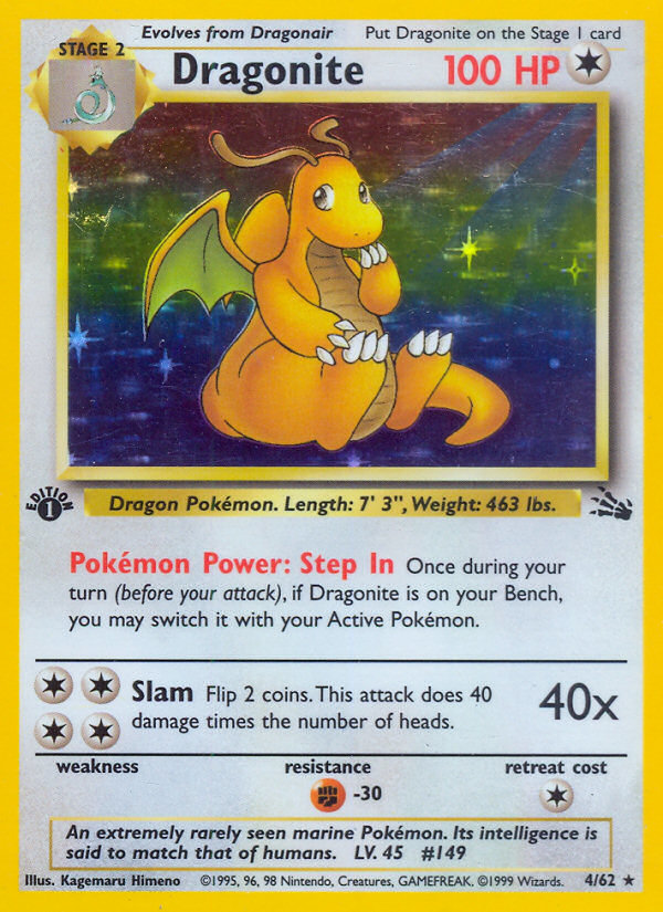 Dragonite (4/62) [Fossil 1st Edition] - Destination Retro