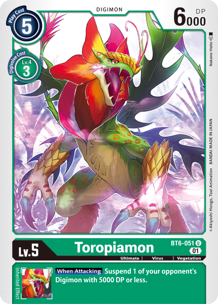 Toropiamon [BT6-051] [Double Diamond] - Destination Retro