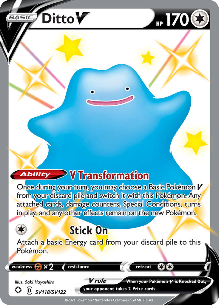 Ditto V (SV118/SV122) [Sword & Shield: Shining Fates] - Destination Retro