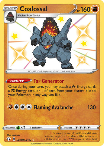 Coalossal (SV069/SV122) [Sword & Shield: Shining Fates] - Destination Retro