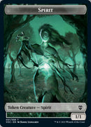Spirit (001) // Spirit (002) Double-sided Token [Innistrad: Crimson Vow Commander Tokens] - Destination Retro