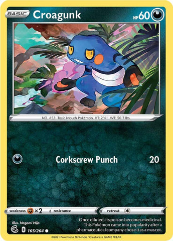 Croagunk (165/264) [Sword & Shield: Fusion Strike] - Destination Retro