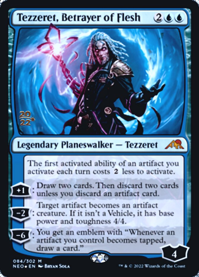 Tezzeret, Betrayer of Flesh [Kamigawa: Neon Dynasty Prerelease Promos] - Destination Retro