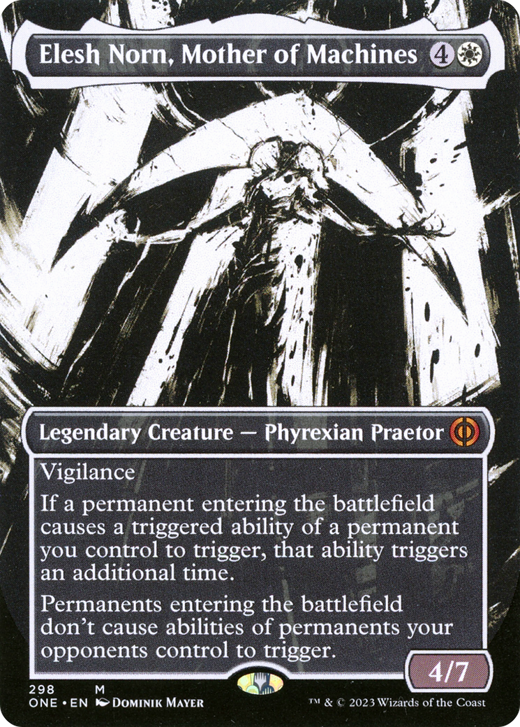 Elesh Norn, Mother of Machines (Borderless Ichor) [Phyrexia: All Will Be One] - Destination Retro