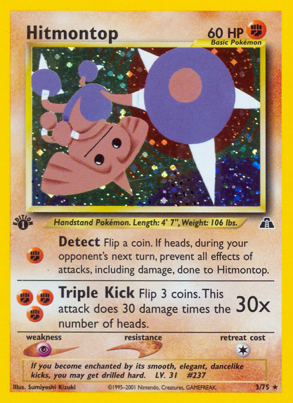 Hitmontop (3/75) [Neo Discovery 1st Edition] - Destination Retro