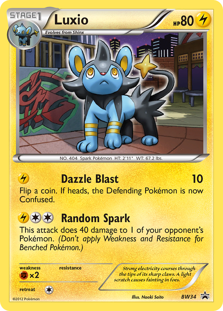 Luxio (BW34) [Black & White: Black Star Promos] - Destination Retro