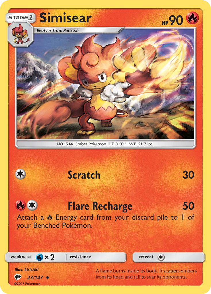 Simisear (23/147) [Sun & Moon: Burning Shadows] - Destination Retro