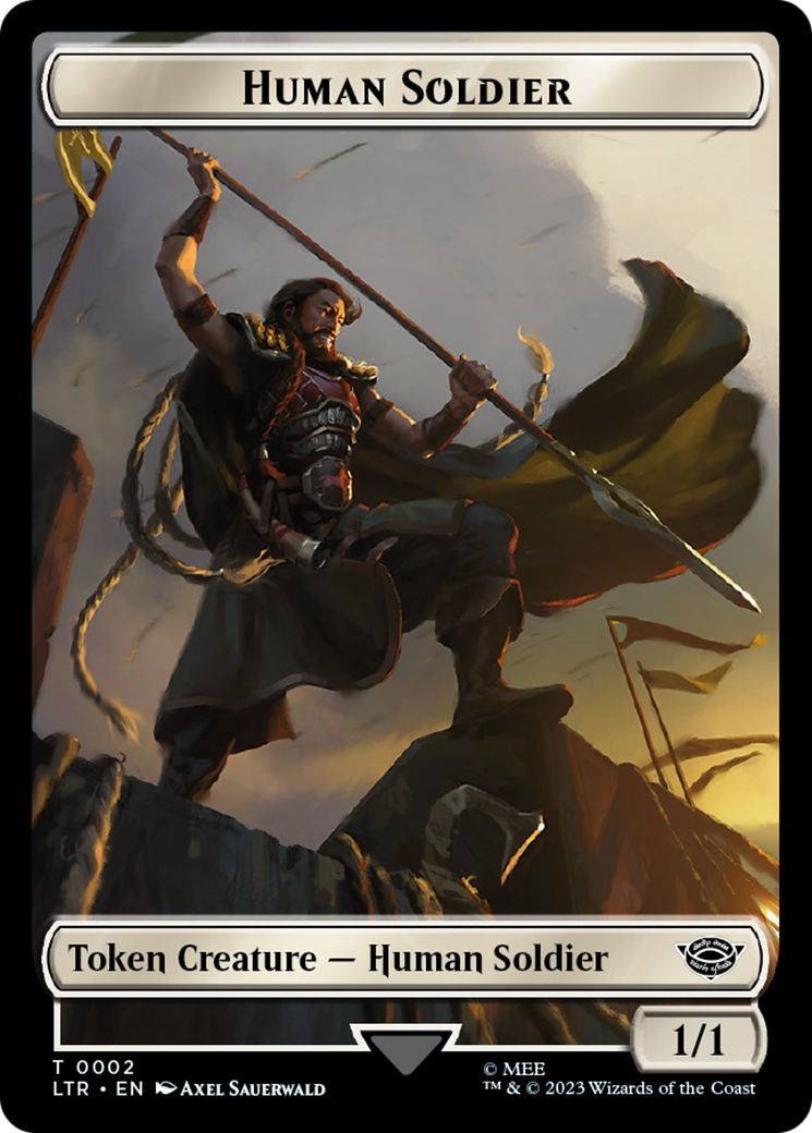 Food (10) // Human Soldier (02) Double-Sided Token [The Lord of the Rings: Tales of Middle-Earth Tokens] - Destination Retro