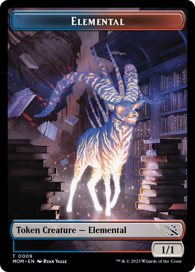 Elemental (9) // Teferi's Talent Emblem Double-Sided Token [March of the Machine Tokens] - Destination Retro