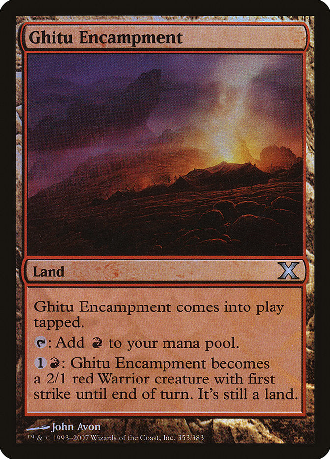 Ghitu Encampment (Premium Foil) [Tenth Edition] - Destination Retro