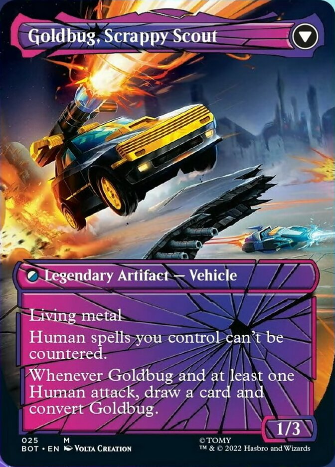 Goldbug, Humanity's Ally // Goldbug, Scrappy Scout (Shattered Glass) [Universes Beyond: Transformers] - Destination Retro