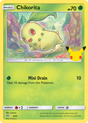 Chikorita (2/25) [McDonald's 25th Anniversary] - Destination Retro