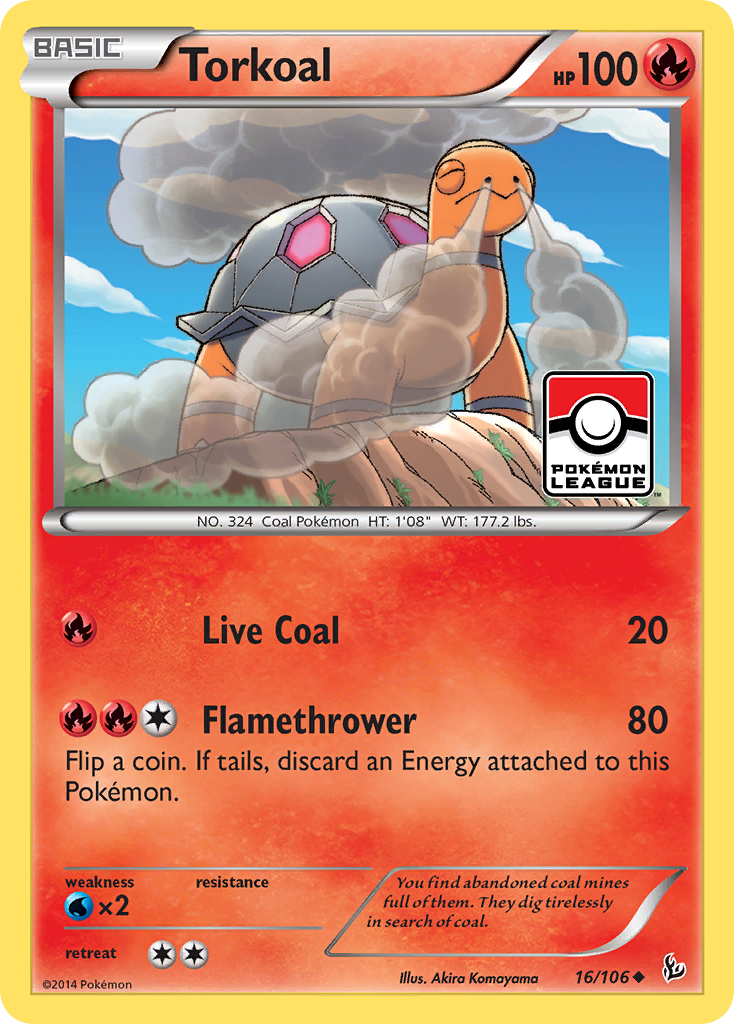 Torkoal (16/106) [XY: Flashfire] - Destination Retro