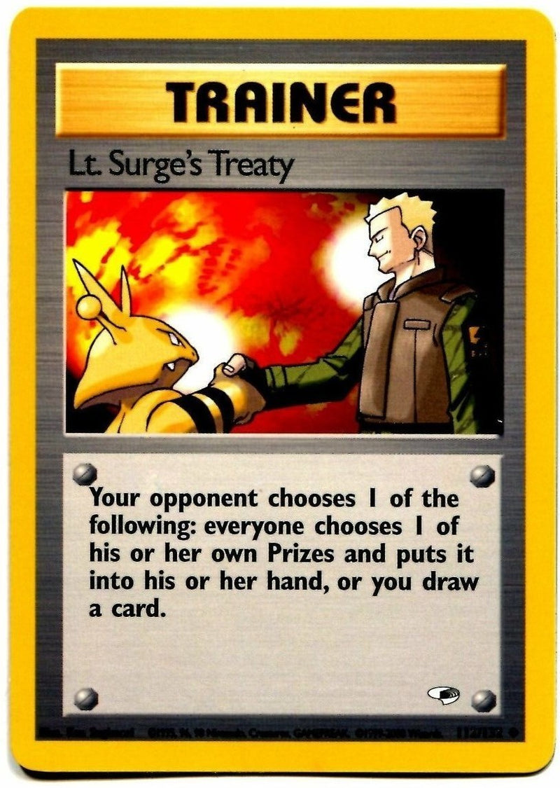 Lt. Surge's Treaty (112/132) [Gym Heroes Unlimited] - Destination Retro