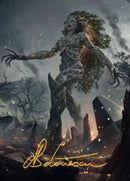 Titania, Gaea Incarnate Art Card (Gold-Stamped Signature) [The Brothers' War Art Series] - Destination Retro