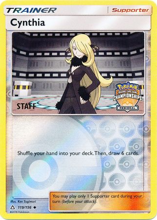 Cynthia (119a/156) (Regional Championship Promo Staff) [Sun & Moon: Ultra Prism] - Destination Retro