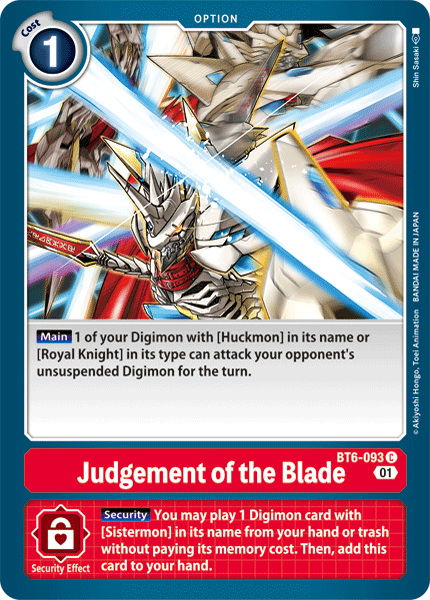 Judgement of the Blade [BT6-093] [Double Diamond] - Destination Retro