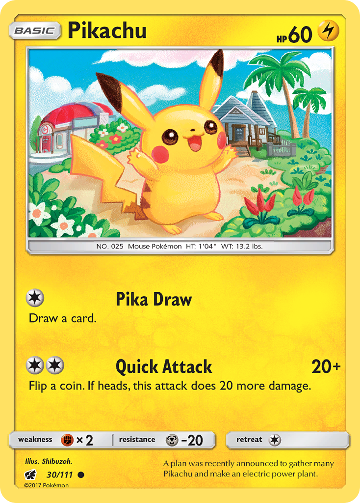 Pikachu (30/111) [Sun & Moon: Crimson Invasion] - Destination Retro
