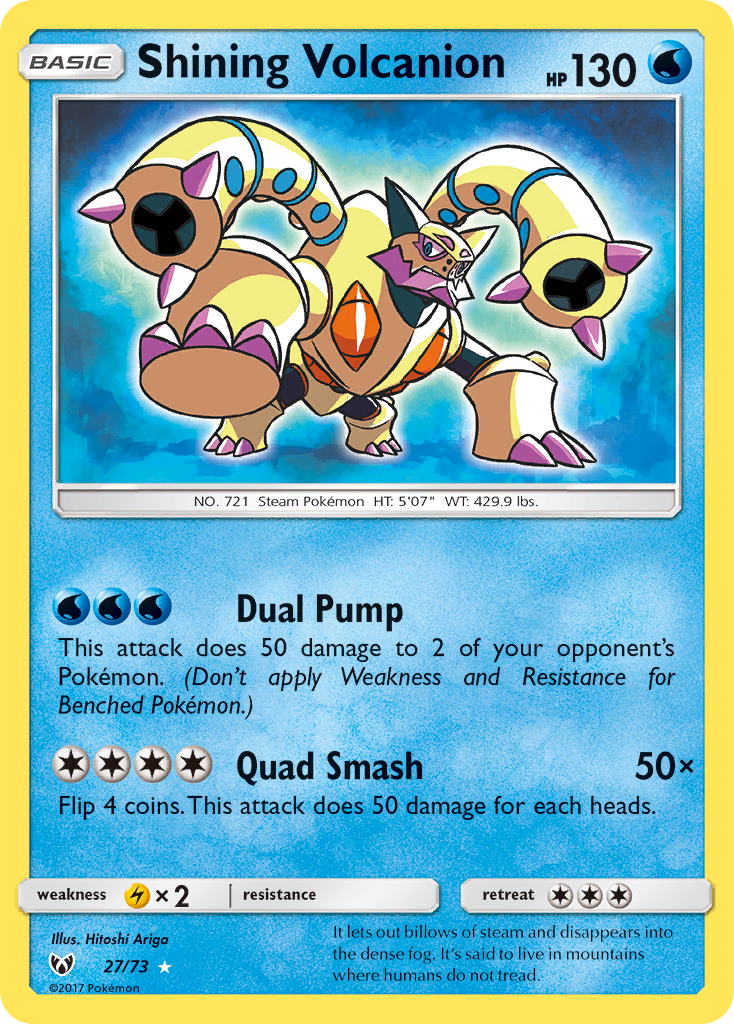 Shining Volcanion (27/73) [Sun & Moon: Shining Legends] - Destination Retro
