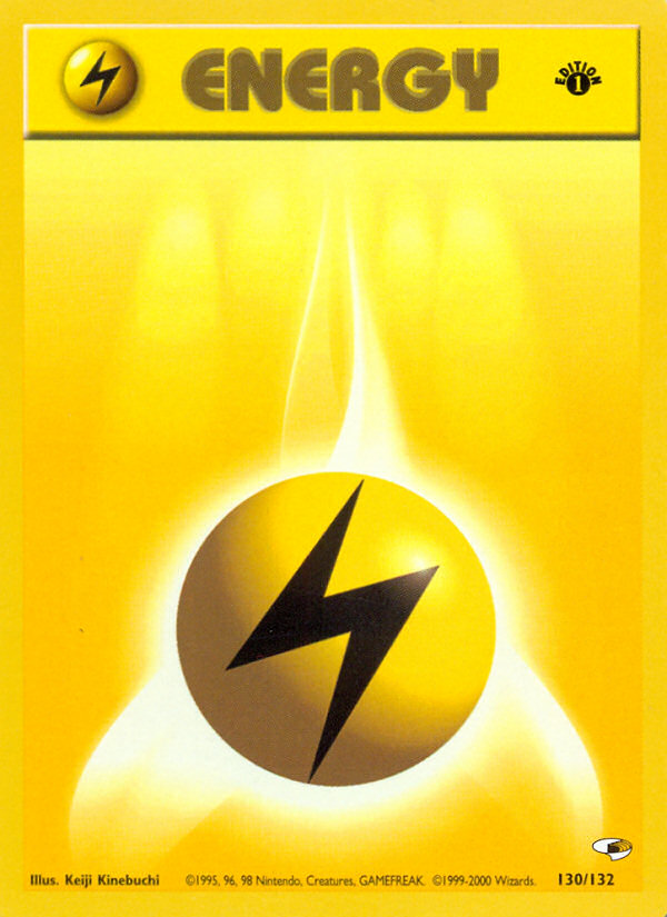Lightning Energy (130/132) [Gym Heroes 1st Edition] - Destination Retro