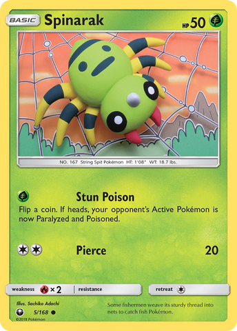 Spinarak (5/168) [Sun & Moon: Celestial Storm] - Destination Retro