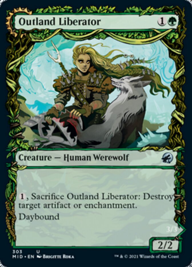 Outland Liberator // Frenzied Trapbreaker (Showcase Equinox) [Innistrad: Midnight Hunt] - Destination Retro