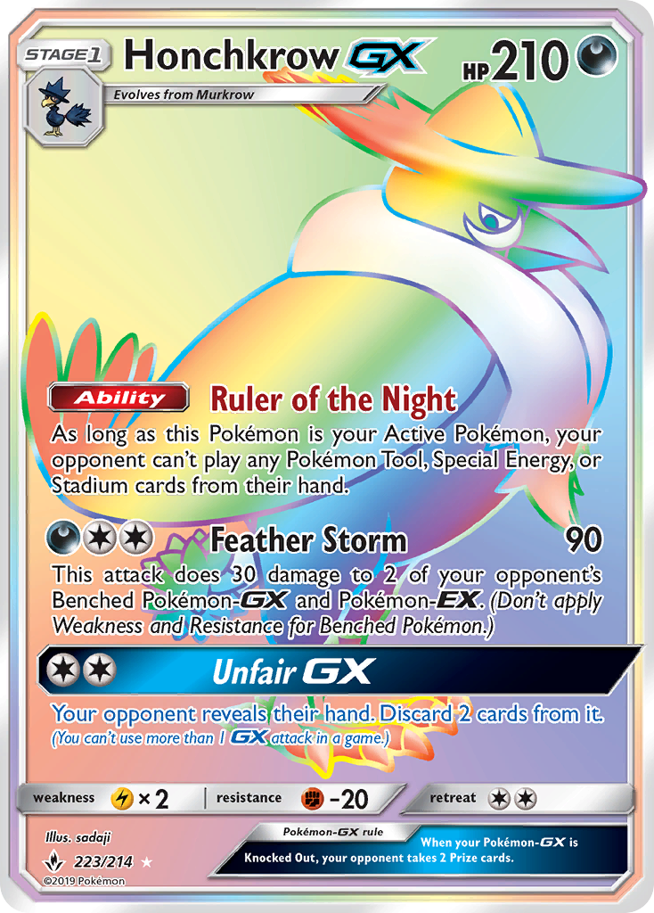 Honchkrow GX (223/214) [Sun & Moon: Unbroken Bonds] - Destination Retro