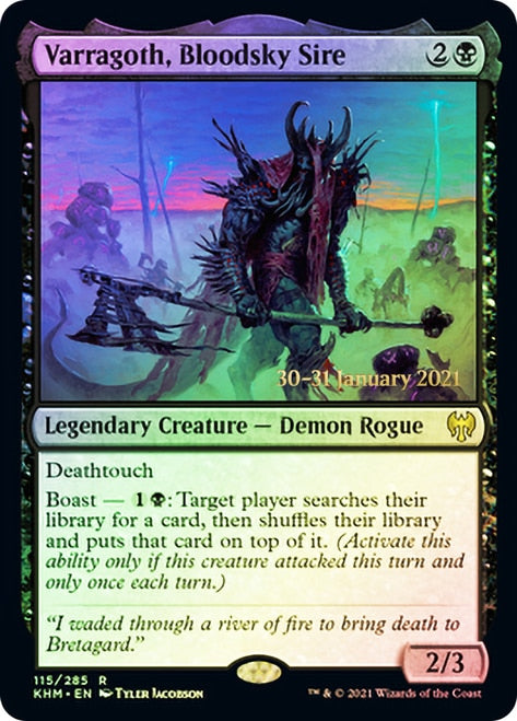 Varragoth, Bloodsky Sire  [Kaldheim Prerelease Promos] - Destination Retro