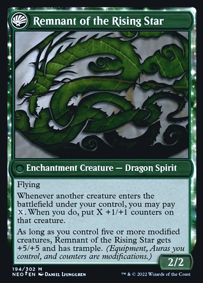 Jugan Defends the Temple // Remnant of the Rising Star [Kamigawa: Neon Dynasty Prerelease Promos] - Destination Retro