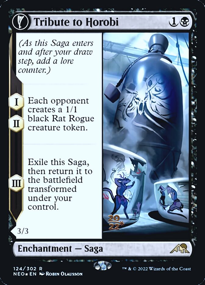 Tribute to Horobi // Echo of Death's Wail [Kamigawa: Neon Dynasty Prerelease Promos] - Destination Retro